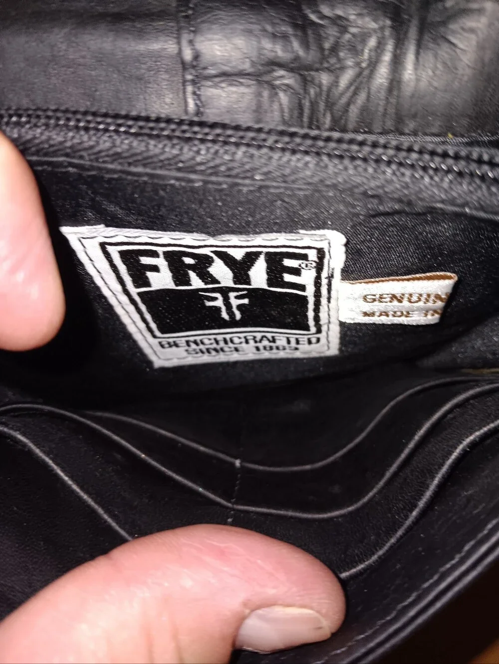 Frye Black Leather Crossbody Bag